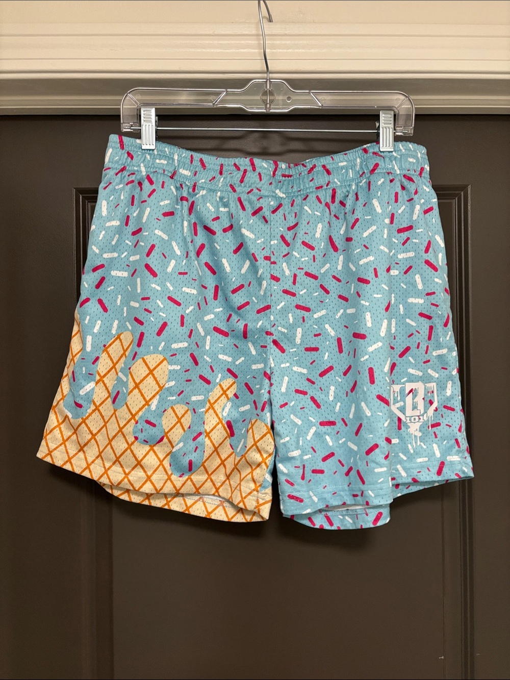 Baseball Lifestyle 101 Cotton Candy ice cream mesh shorts L